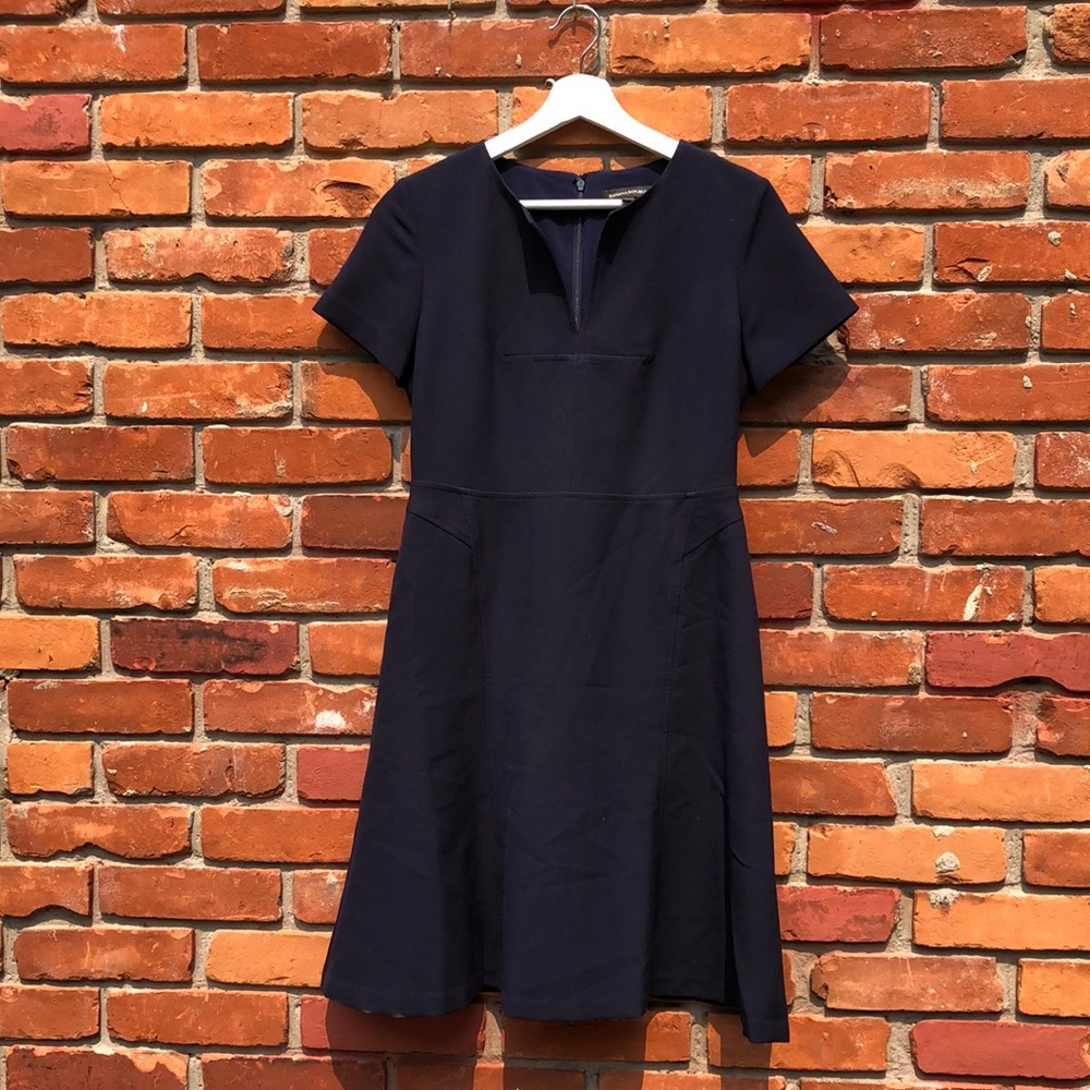 Banana Republic A Line Navy Work Dress